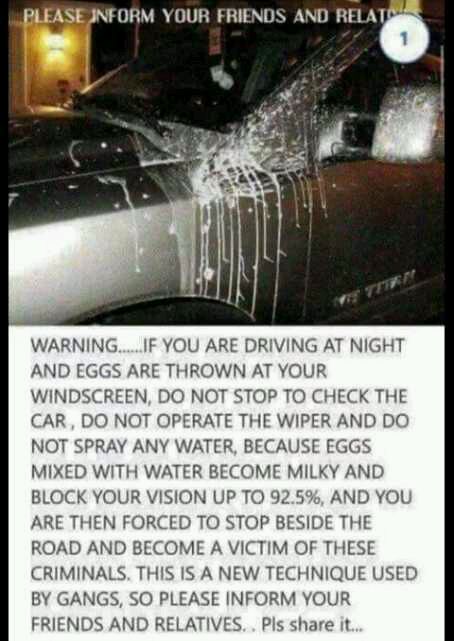 Be Warned!!! If You Are Driving At Night And This Happens…Don’t Stop (Photo)