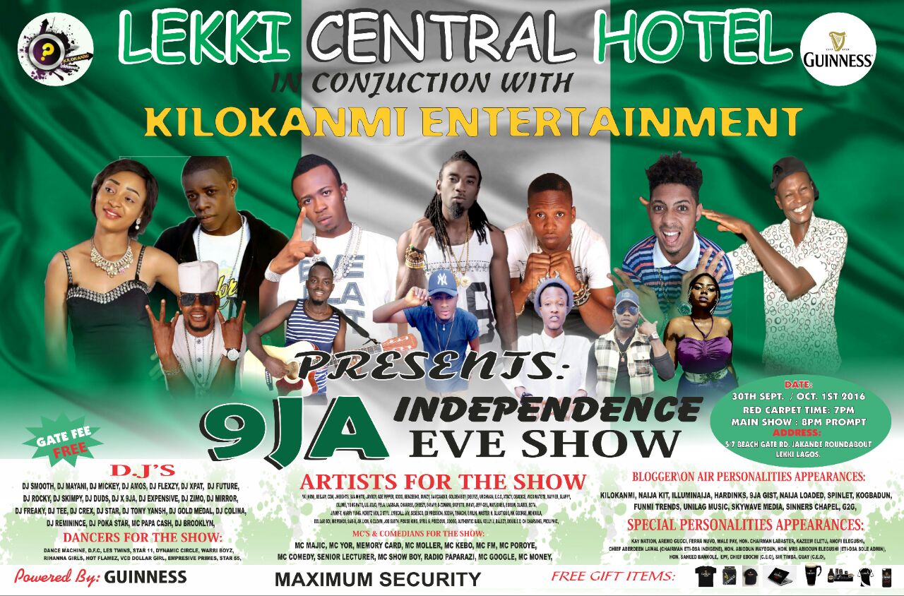 9JA INDEPENDENCE EVE SHOW @ LEKKI CENTRAL HOTEL