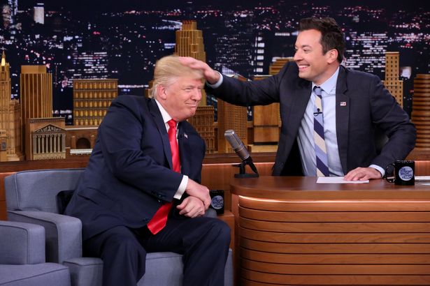 Donald Trump lets Jimmy Fallon mess up his hair on The Tonight Show