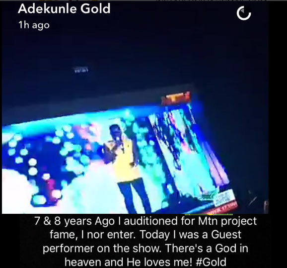 I Failed MTN Project Fame Audition Twice, Today I’m On It As Guest Performer” – Adekunle Gold