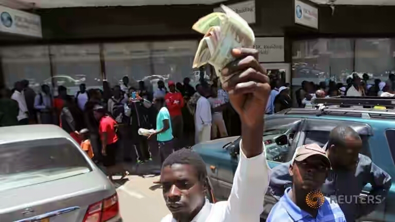 Zimbabwe police use water cannon against ‘fake money’ protest