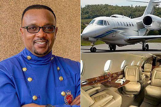 PHOTOS: Flamboyant preacher thanks church members for his new private jet