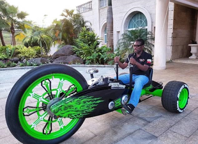 luxurious lifestyle of the son of Equatorial Guinea president. He rides one of 3 £44,000 futuristic ‘Tron’ bikes (photos)