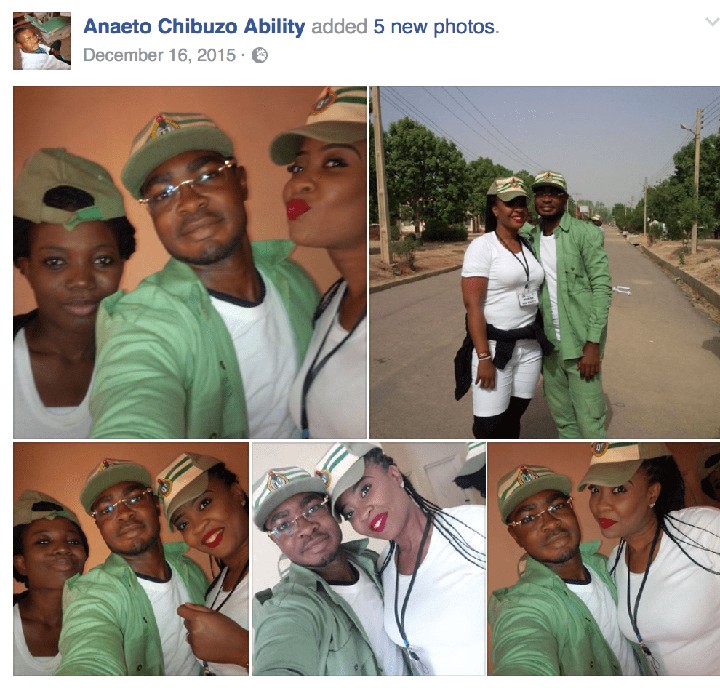 Male Corper shares pictures with Ladies on Facebook, his mother drops this funny comment