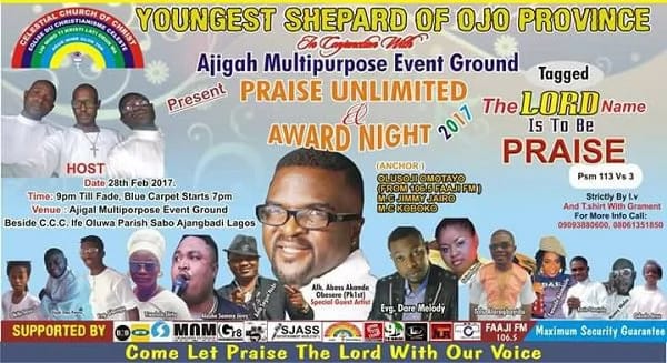 End Time! Church Invites Obesere as Special Guest Artiste (Photos)