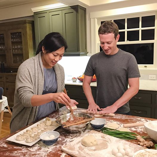 Checkout This Beautiful Photo Of Mark Zuckerberg And His Wife Cooking In The Kitchen