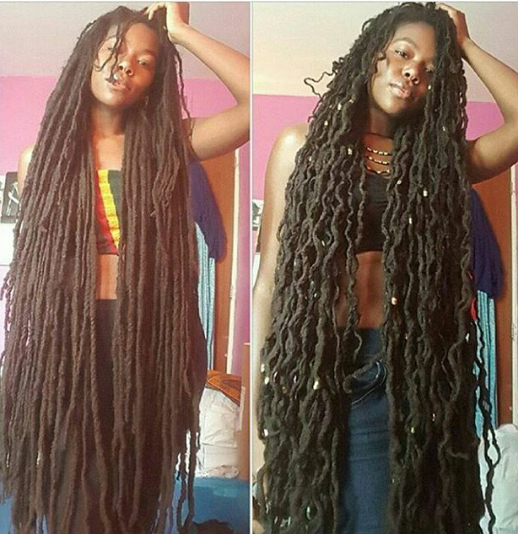 Checkout This Lady’s Dreads After Growing It For 23Years (PHOTO)