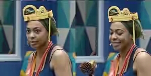 #BBNaija: Tboss becomes HoH after National anthem flop