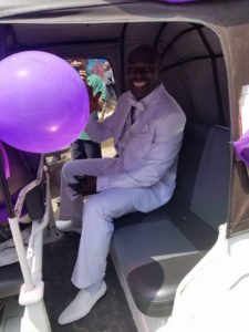 Checkout this happy couple Who used a convoy of keke napeps on their wedding day (Photos)