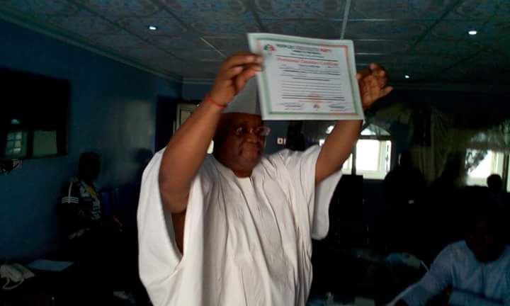 Osun by-election: Sheriff presents PDP flag to Adeleke
