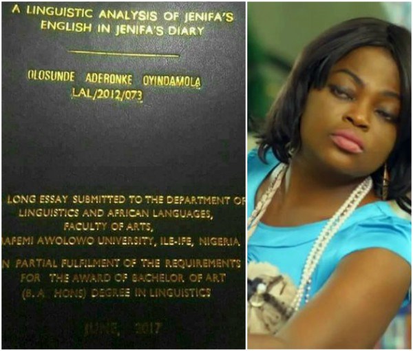 Jenifa’s Diary: OAU student uses Funke Akindele’s English as project topic