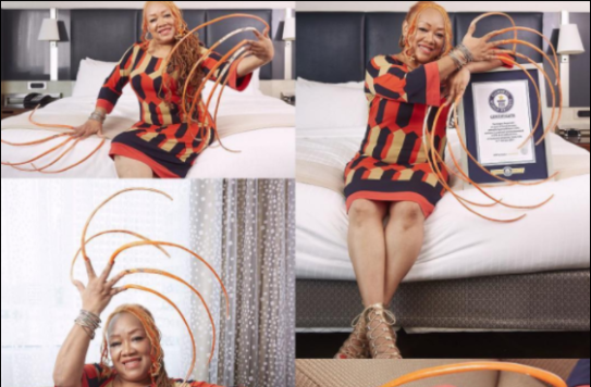 Meet The Lady With World’s Longest Fingernails, She Spends 23 Years Growing (Photos/Video)