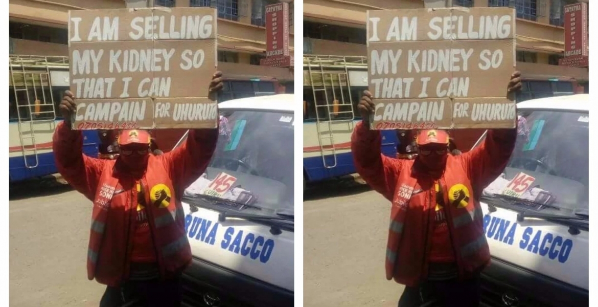 Kenya rerun: Man wants to sell his kidney to campaign for Kenyatta