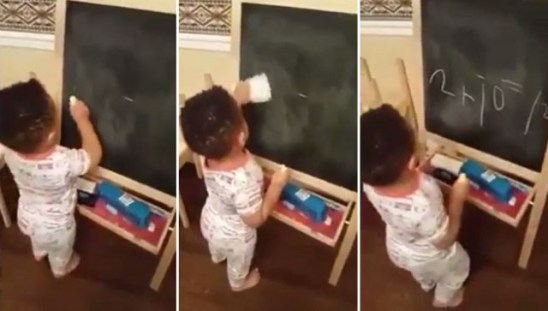 Wow! Checkout Out This Viral Video Of A Toddler Solving A Mathematical Problem