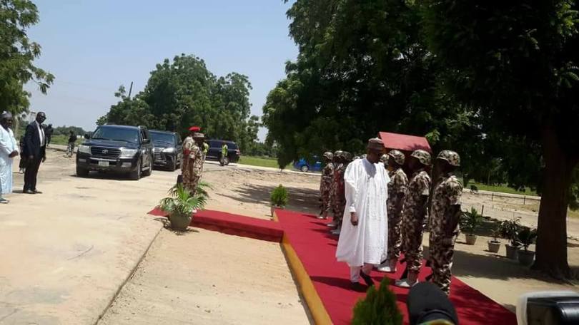 President Buhari Lands In Borno To Celebrate Independence Day With Troops