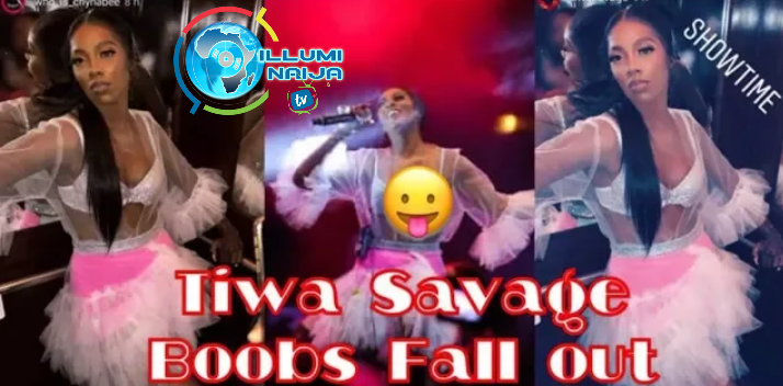 VIDEO | Tiwa Savage B00bS Falls Out On Stage Live In Kenya, Performs Lova Lova & Wizkid Soco