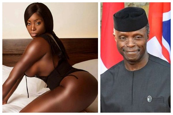 American model, Symba declares love for Nigeria after meeting Osinbajo