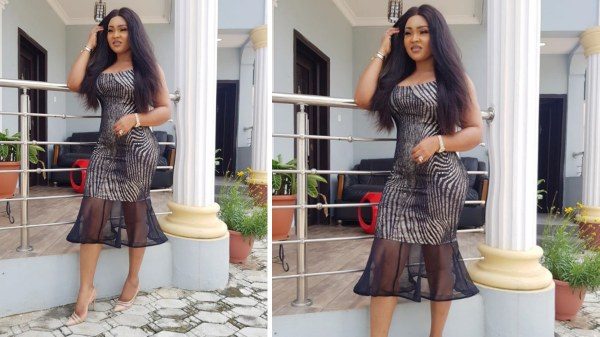 Mercy Aigbe bends pillars in hips editing gone wrong