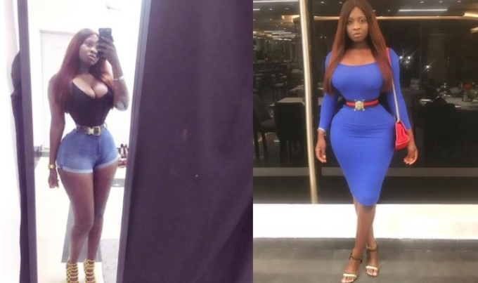 Princess Shyngle reveals where she breaths from with her tiny waist