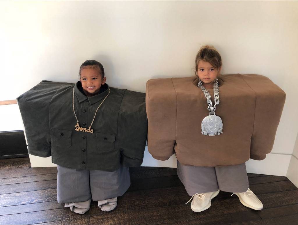Kardashian Kids Pay Homage to Kanye West on Halloween