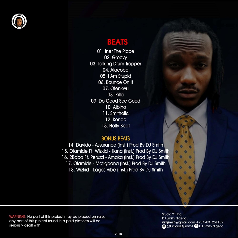 Download: No Usual Beats (Instrumental Album & Zip) (Prod. Dj Smith)