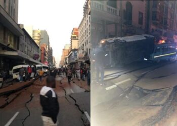 Massive gas line explosion quakes Bree Street in Joburg CBD