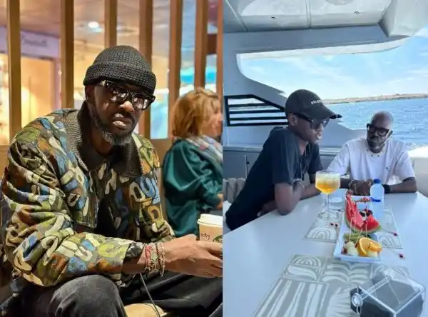 “Fixed the hand?” Black Coffee brings out his left arm in new snap